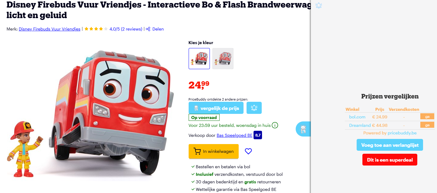 Disney Brandweer truck met licht & geluid 🧑‍🚒🔥